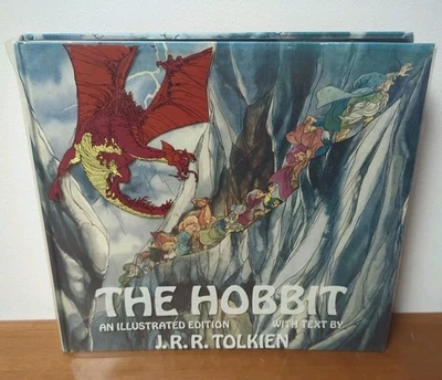 The Hobbit: An Illustrated Edition J. R. R. Tolkien 1977 Abrams Hardcover Slip Foto 1 de 4