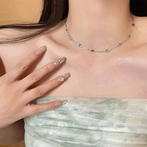 Clavicle Chain Alloy Jewelry Trendy Jewelry Advanced Material Compact Size - Picture 1 of 14