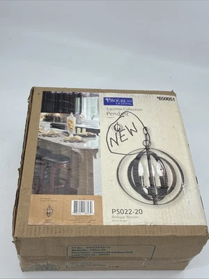 Progress Lighting P5022-20 Equinox 4-Lt Pendant Light in Antique Bronze - Image 1 of 4