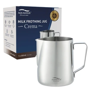 Aqualogis Milchkännchen 350ml Edelstahl Barista Latte Art Milchschaumkanne - Bild 1 von 6