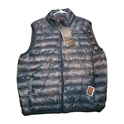 Hawke & Co XL Mens Blue Camo Performance Duck Down Feathers Vest Puffer Hunting - Image 1 of 4