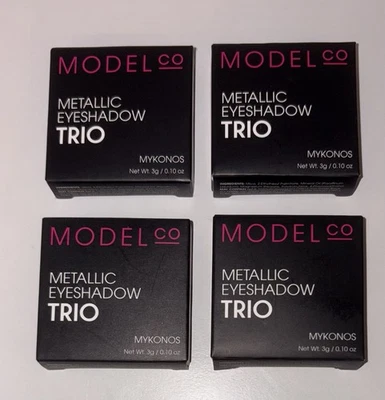 4 - Model Co Metallic Eyeshadow Trio MYKONOS 3g / 0.10 oz NEW Boxed - Image 1 of 4