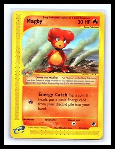 💥 Magby Pokémon 2003 TCG (Juego de lectores electrónicos de expedición) lámina no holográfica # 69/165 - Imagen 1 de 2