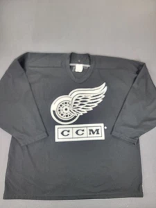 Vintage Detroit Red Wings Trikot Herren XXL schwarz NHL Hockey CCM Maska USA - Bild 1 von 10