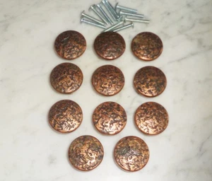 11 Amerock Kupfer Kolonial gehämmert Schublade Schrank Zugknöpfe Vintage 1 1/4 Zoll - Bild 1 von 4