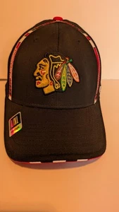 Blackhawks Hat Reebok NHL Stretch Fit Large/ Extra Large - Picture 1 of 7