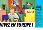PUBLICITE ADVERTISING  1982   EUROPE 1 radio    vivez en europe1 ( 2 pages)