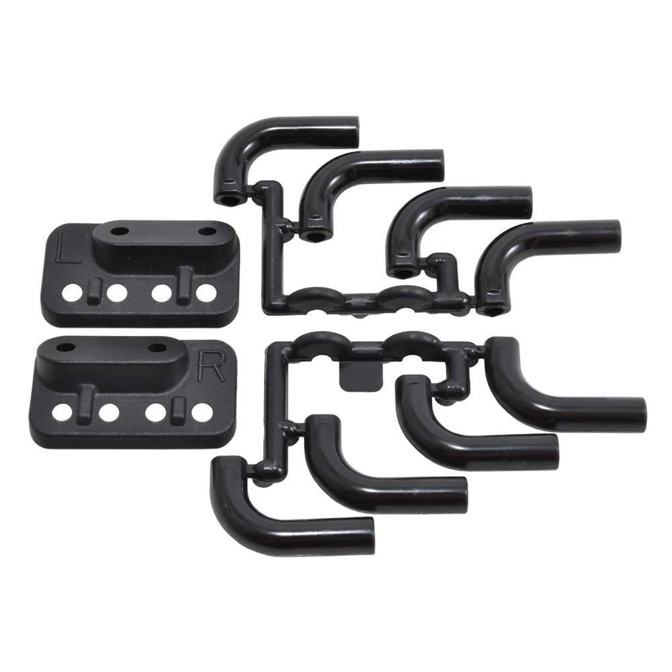 NEW RPM Zoomies Mock Exhaust Header Black : 1/8 - 1/10 Car Bodies - Image 1 of 1