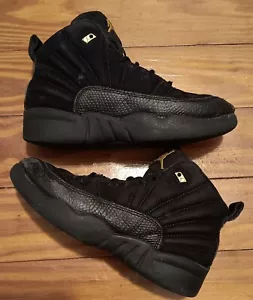 Youth Jordan Retro 12 Blk/Gold. Size 1.5. 151186 071 - Picture 1 of 10