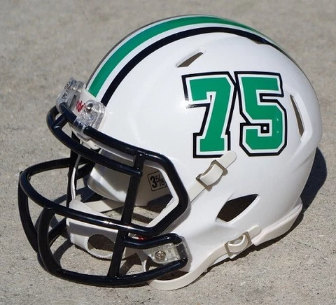 MARSHALL THUNDERING HERD "75" MEMORIAL 2013 FOOTBALL MINI HELMET Cover
