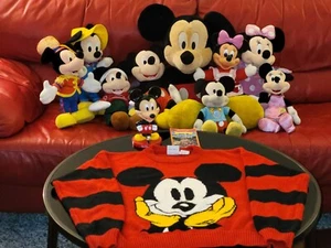 Mickey & Minnie Mouse Stofftiere, Pullover Konvolut (13 Stück) - Bild 1 von 13
