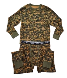 Hanes Sleepwear Set Camouflage Men's XL Reversable Top & 2XL Bottoms EUC - Picture 1 of 15