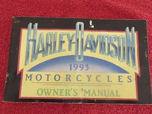 HARLEY Davidson 1993 OWNERS MANUAL BOOK HANDBOOK FLT DYNA FXST XL - Picture 1 of 2
