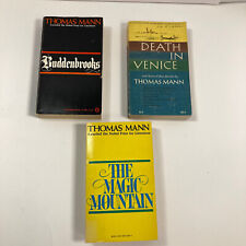 Lot of 3 Vintage Book Paperbacks by Thomas Mann 1950s The Magic Mountain
