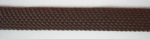 3 Yds. Dark Brown 1/2" Soft Thin Poly Fold Over Braid F-41c - Picture 1 of 1