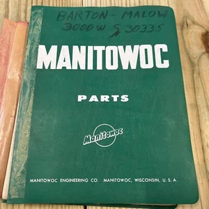 Manual de piezas Manitowoc 3000W serie # 30335 genuino OEM usado envío gratuito - Imagen 1 de 4