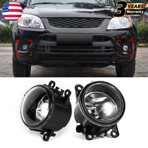 Pair of Front Fog Light Lamps + H11 Bulbs Left & Right Side Car Accessories 55W