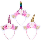  3 PCS Cloth Unicorn Headband Child Kid Hair Hoop Party Decorations