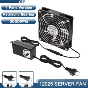 120mm 100V-240V/5V Powered Fan with Speed Controller DC 3V-12V 12025 Cooling Fan - Afbeelding 1 van 27
