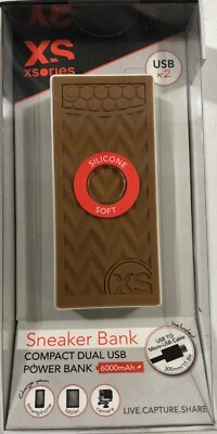 XSories Power Bank Sneaker Bar Portable Phone Charger 6000 mAh w/ 2 USB Ports    - Image 1 of 2