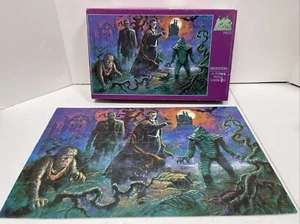 Universal Monsters Jigsaw Puzzle by Grand Toys 125 Piece Dracula Wolfman - CMPLT - Picture 1 of 5