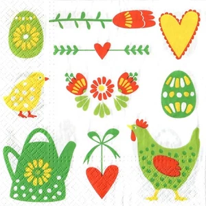 4 servilletas de papel individuales decoupage mesa artesanal huevos de Pascua pollo 70 - Imagen 1 de 2