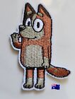 1pce Cartoon Puppy Bingo Bluey's Friend Iron On Embroidery Patch 6.5x4.3cm