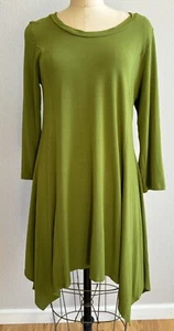 COMFY USA Green Super Soft Stretch Modal Lagenlook Tunic Tee Top Size Large EUC - Picture 1 of 5