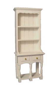 Dolls House Dresser 2 Drawer White Wooden Kitchen Furniture Miniature 1:12 Scale - Picture 1 of 9