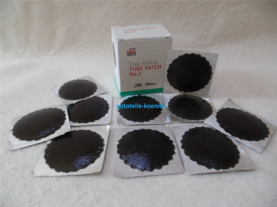 10x SCHLAUCHFLICKEN 2 Ø 45 MM Schwarzrand Rema TIP TOP Schlauchreparatur