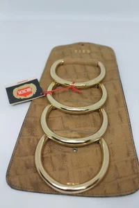 COMO NUEVO HICKOK DE COLECCIÓN CUERO DE LATÓN ANILLO CORBATA SOPORTE ESTANTE - Imagen 1 de 3