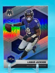 🏈🔥2021 Panini Mosaic Lamar Jackson Silver Holo Prizm #19 Baltimore Ravens - Picture 1 of 2