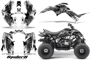YAMAHA RAPTOR 90 2016-2022 GRAPHICS KIT CREATORX DECALS STICKERS SPIDERX WHITE - Picture 1 of 1