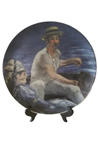 Boating Edouard Manet French Impressionist Collector Germany Plate Art Wall Dish - Picture 1 of 3