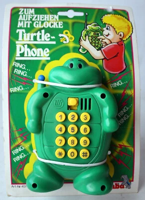 RARE VINTAGE 80'S TMNT MUTANT NINJA TURTLES TELEPHONE BOOTLEG FIGURE SIMBA NEW ! - Image 1 of 4