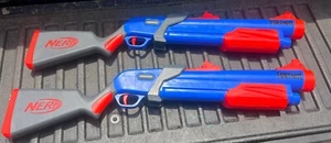(2) Nerf Fortnite Pump Shot Gun Action Foam Dart Blaster. Nerf Balls NOT inc. - Picture 1 of 1