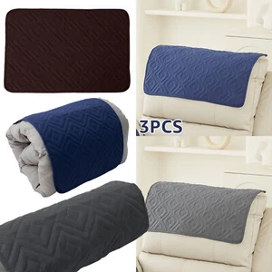 3 Pieces Recliner Headrest Protector Polyester Headrest Cover for Recliner∑ - Picture 1 of 27