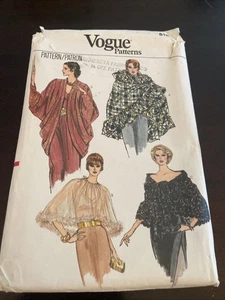 Vogue 8151 Sewing Pattern Misses Double Layer Triangular Shawl Cover up Vintage - Picture 1 of 4