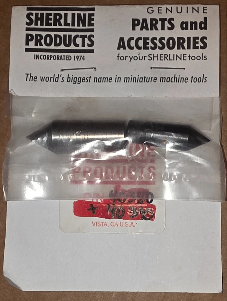 Sherline EE. UU. Torno Molino Giratorio Indexador Husillo MT1 40380 + MT0 40390 Centro Muerto Foto 1 de 1