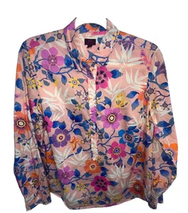 Camisa de tela J CREW Liberty Pabellón para mujer talla 10 floral rosa manga larga - Imagen 1 de 9
