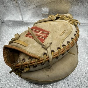 Vintage Rawlings Catchers Mitt RCM30 RHT Lance Parrish Lite Toe Leather Glove - Picture 1 of 18