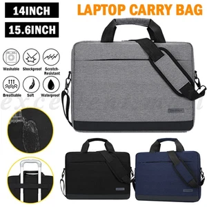 14/15.6" Laptop Shoulder Bag Sleeve Briefcase Case For Macbook Lenovo HP Dell - Picture 1 of 15