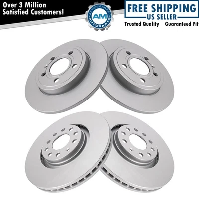 Front and Rear Brake Rotors Set For 2005-2009 Audi A4 A4 Quattro - Image 1 of 4