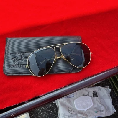 Gafas de sol de aviador vintage 58-14 BL Bausch & Lomb Ray-Ban EE. UU. llenas de oro años 70’s Foto 1 de 2