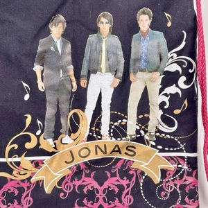 Disney Jonas Brothers Mochila Bolso con Cordón 13 X 17” Algodón Negro - Imagen 1 de 9