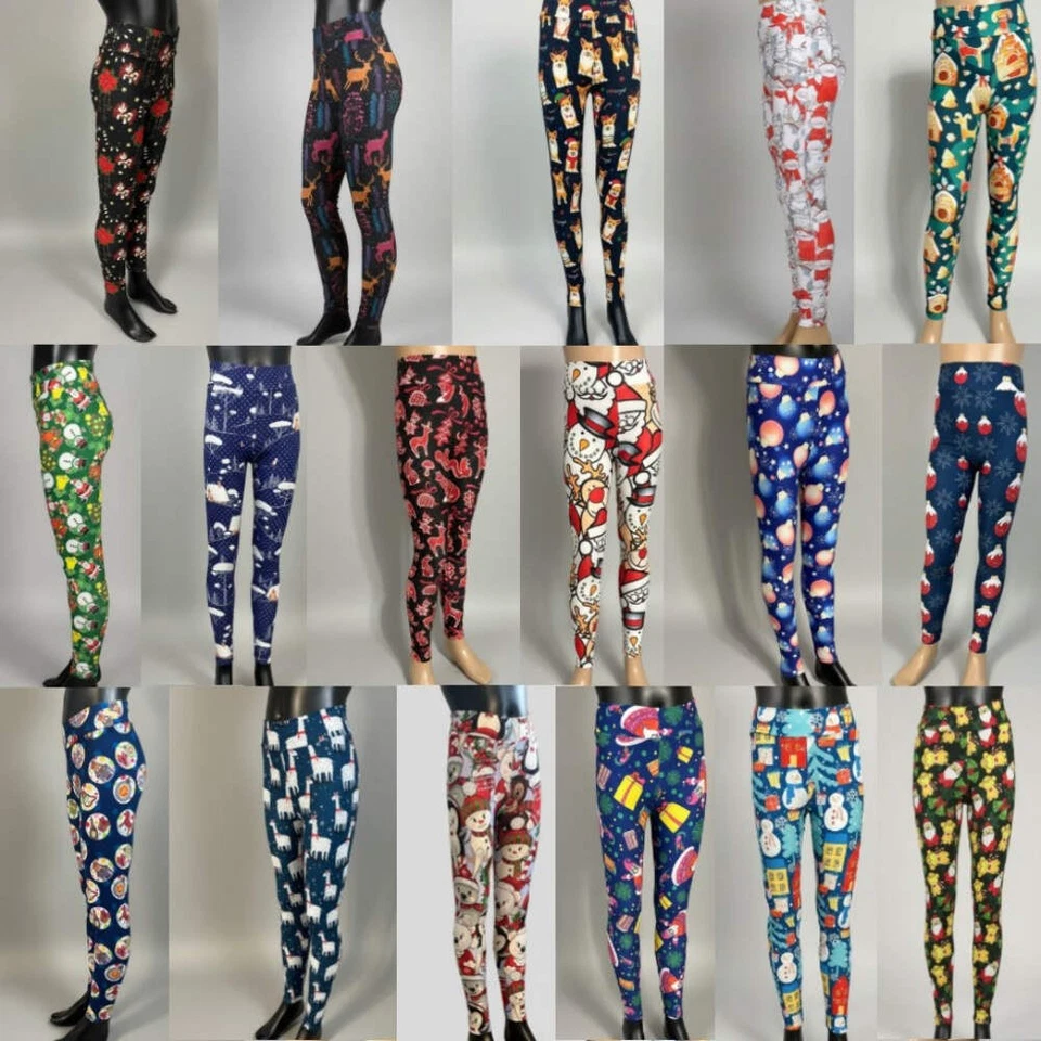 MOGSTER15 Girls festive Christmas Leggings! Choice of design and size, brand new!