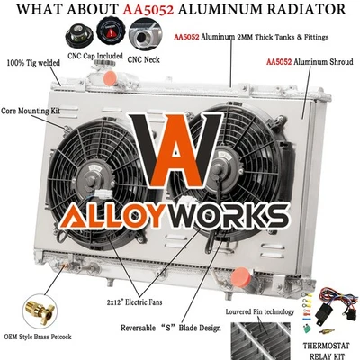 3-Row Radiator Shroud Fan For LEXUS GS300 400 Toyota Aristo JZS161 2JZ-GTE 98-05 Foto 1 de 4