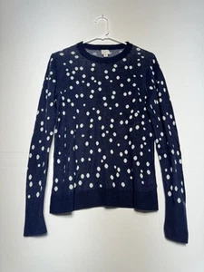 A New Day Blue Polka Dot Knit Sweater - Size Medium - Picture 1 of 5