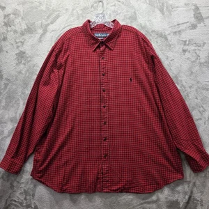 Ralph Lauren Hemd Herren 3XB rot schwarz kariert Classic Fit Button Down Pony Logo - Bild 1 von 10