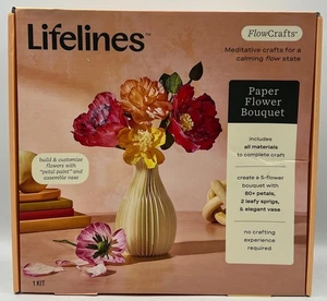 Lifelines Papier Blumenstrauß, Materialien zum Erstellen von Blumenstrauß Basteln, NEU - Bild 1 von 6